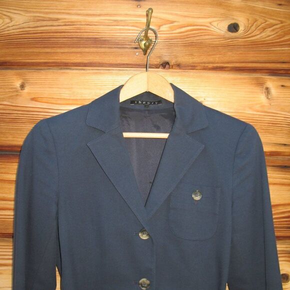 Theory Stretch Cotton Belted Jacket - Picture 3 of 8